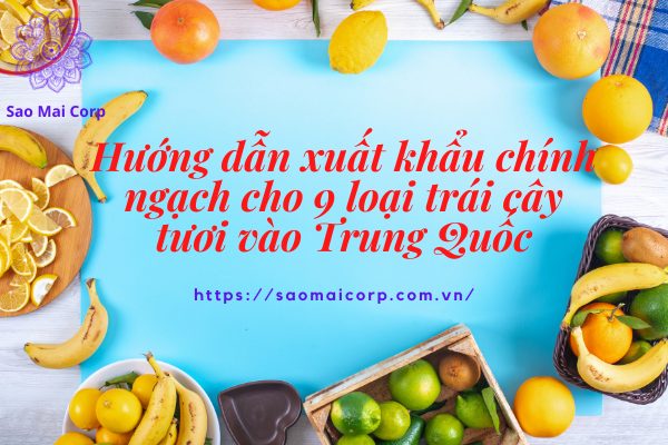 Hướng dẫn xuất khẩu chính ngạch cho 9 loại trái cây vào Trung Quốc