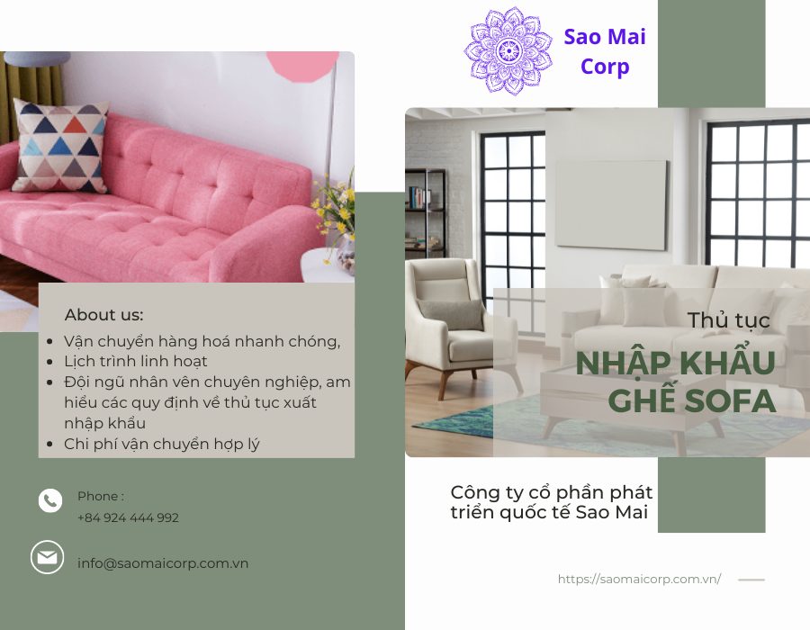 ghe sofa nhap khau - Thủ tục nhập khẩu ghế Sofa